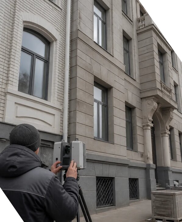 Лазерное сканирование фасадов зданий для обследования в Тутаеве